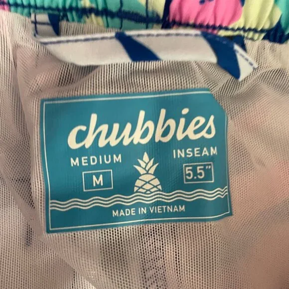 New Chubbies The Floral Surprises 5.5” Classic Swim Trunk Mens Size Medium NWT - Picture 4 of 6